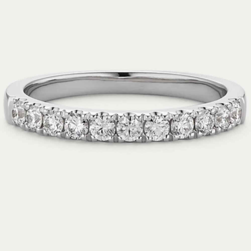 Shane Co 14K Diamond Pave Band Wedding Anniversary Single Girl Ring
